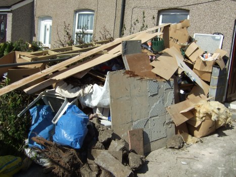 Professional waste management team at work